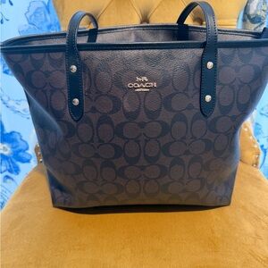 Coach Dark Brown Signature Tote